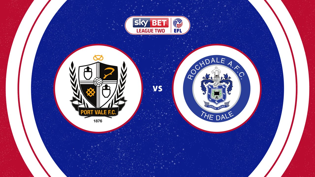 Port Vale vs Rochdale poster