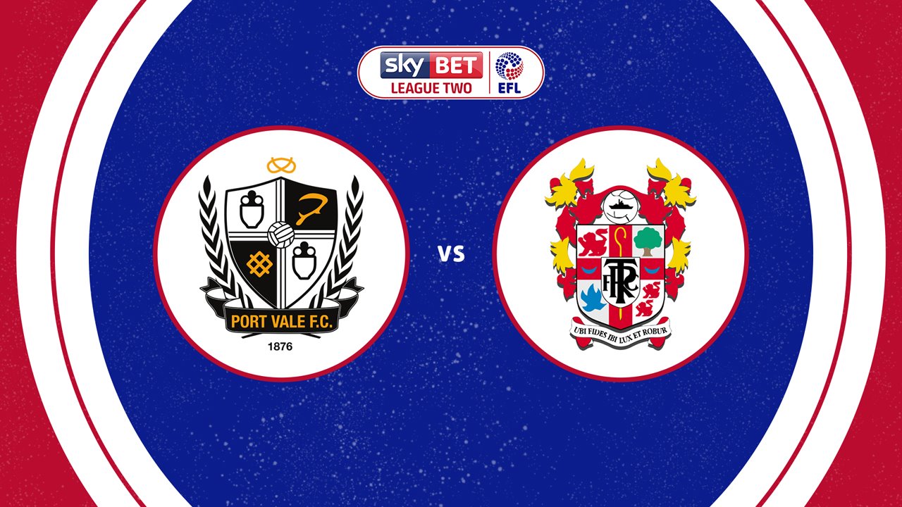 Port Vale vs Tranmere Rovers poster