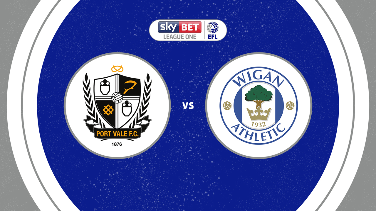 Port Vale vs Wigan Athletic poster
