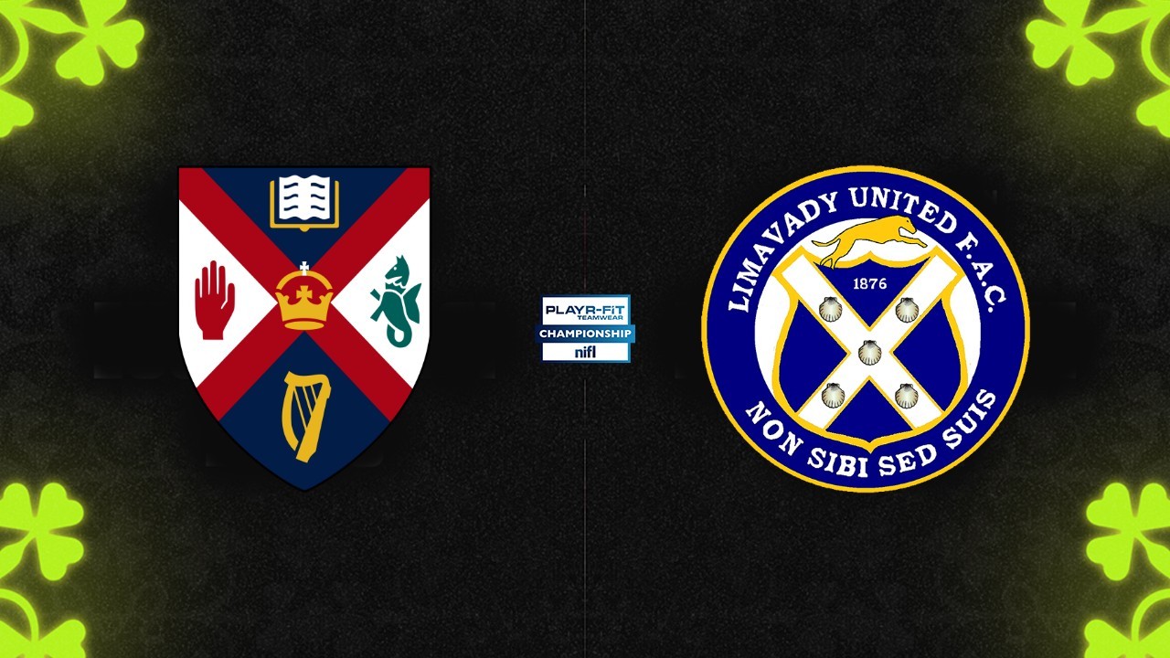 Queens University vs Limavady United poster