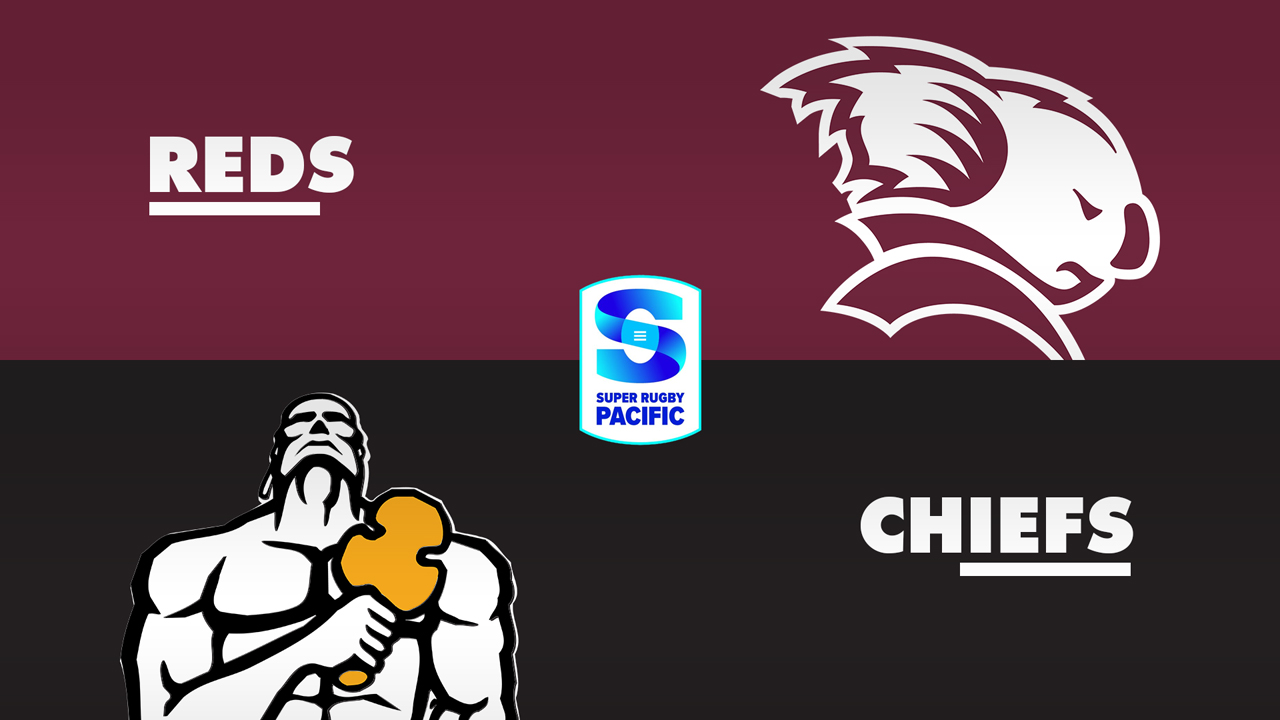 Queensland Reds vs Chiefs Super Rugby poster