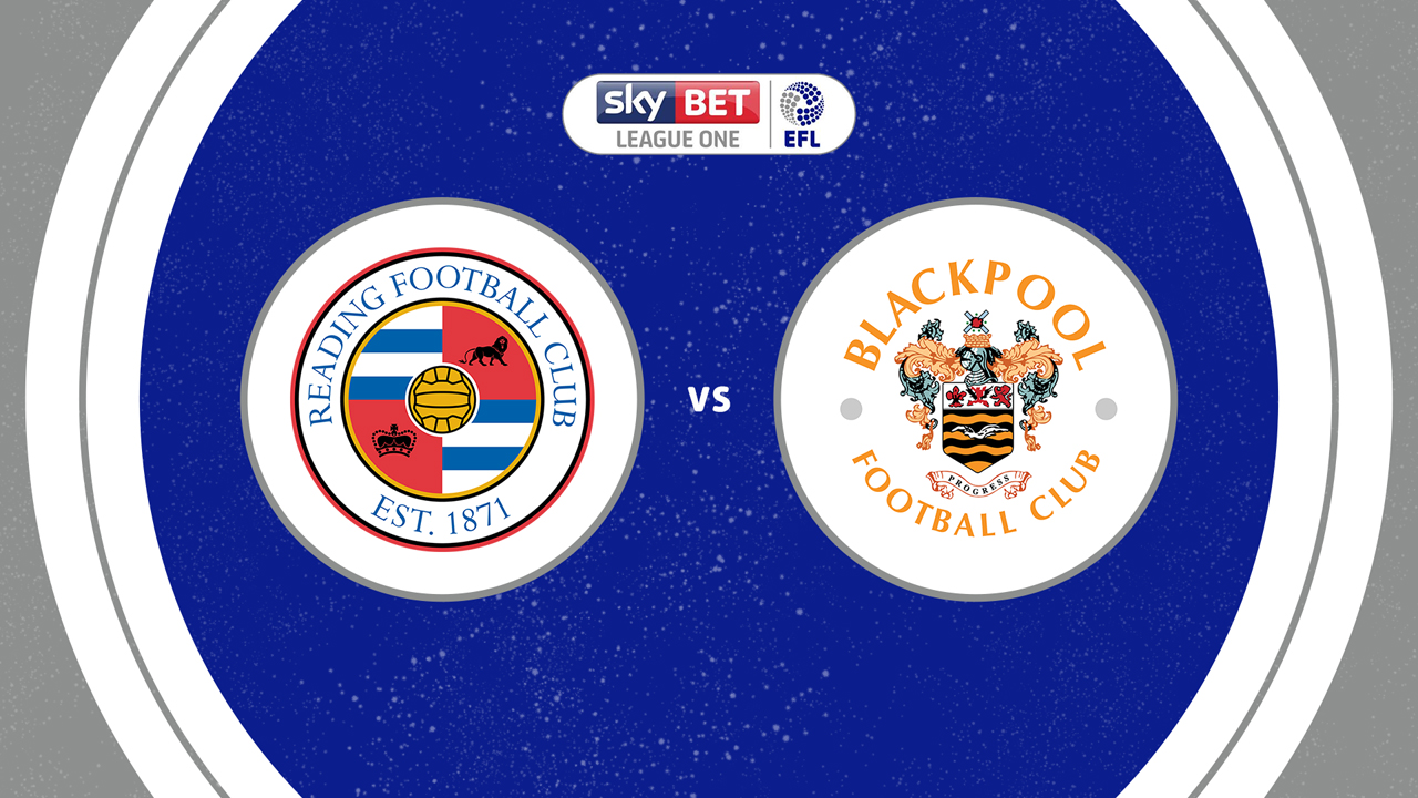 Reading vs Blackpool poster