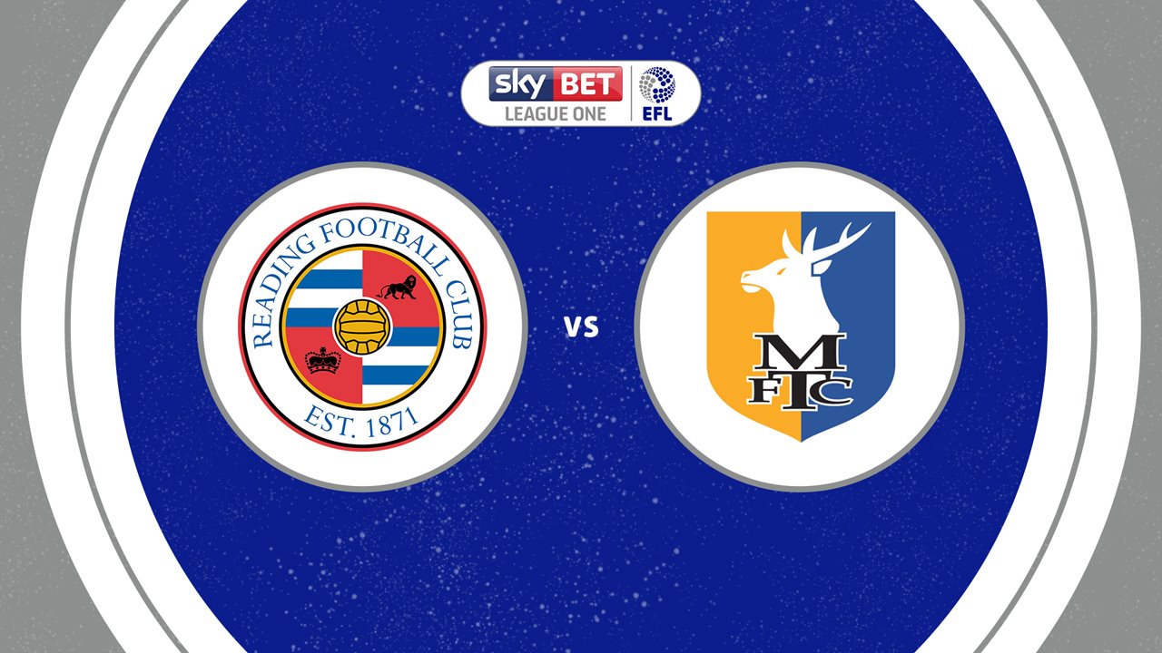 Reading vs Mansfield Town poster