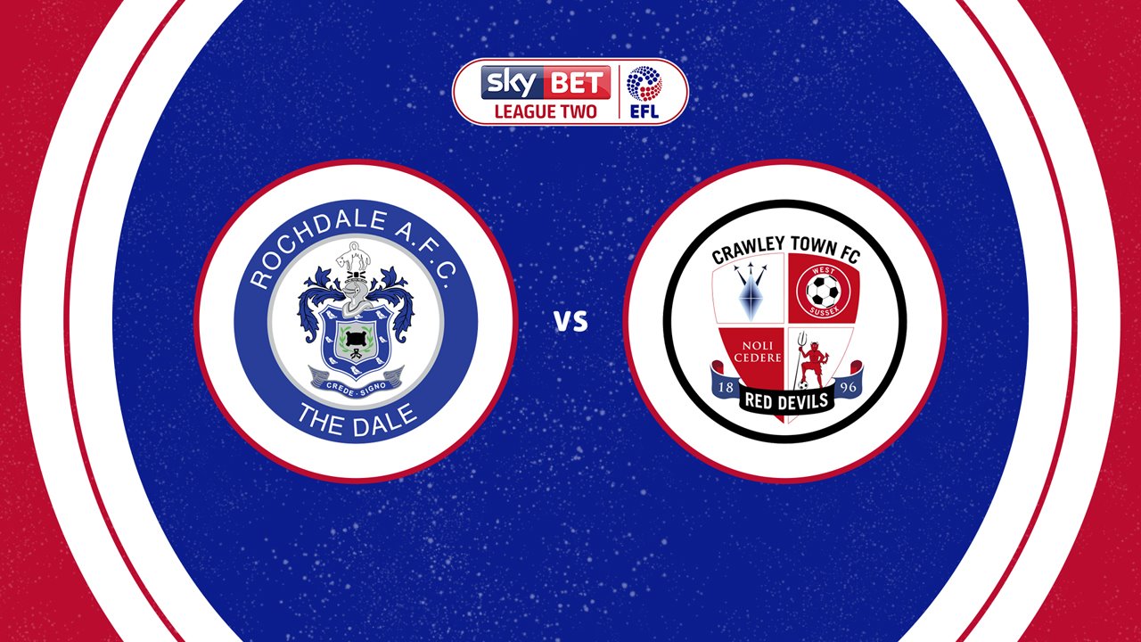 Rochdale vs Crawley Town poster