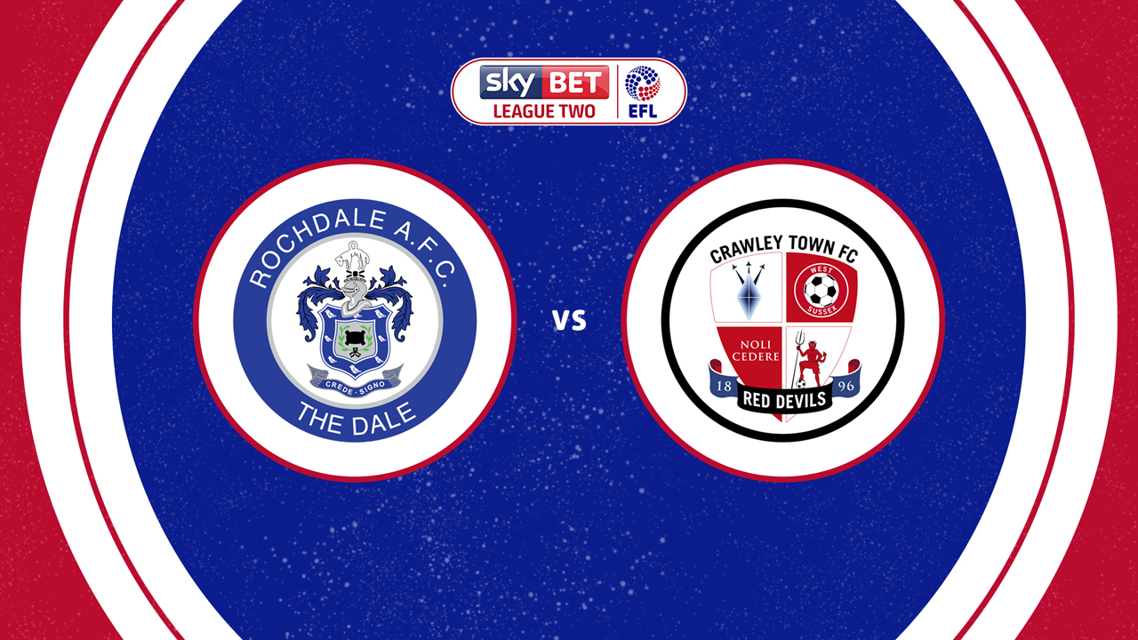 Rochdale vs Crawley Town poster