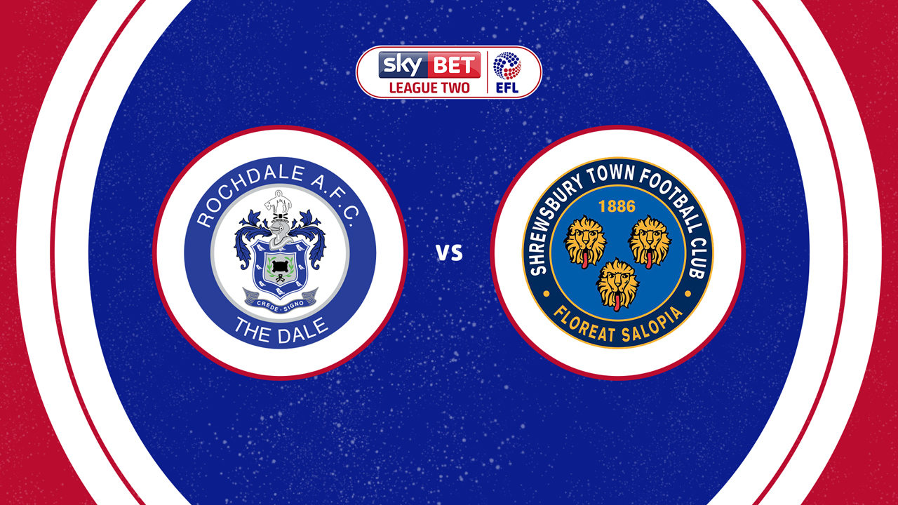 Rochdale vs Shrewsbury Town poster