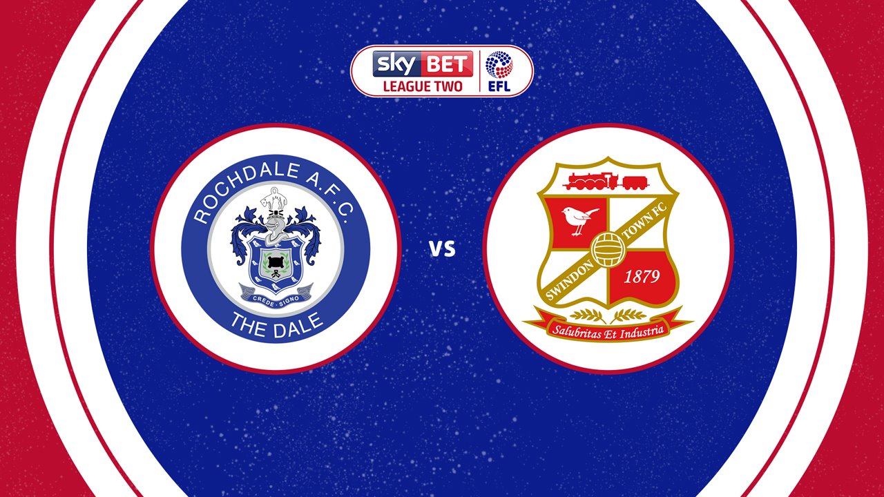 Rochdale vs Swindon Town poster