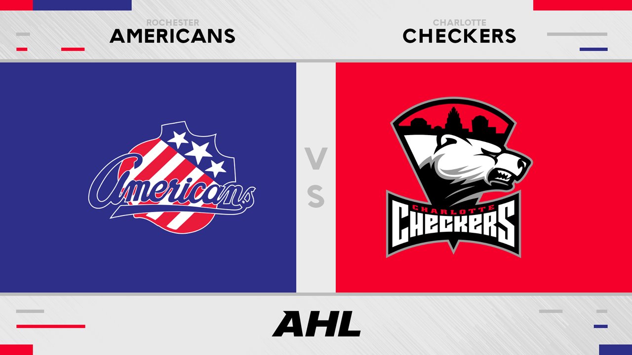 Rochester Americans vs Charlotte Checkers poster
