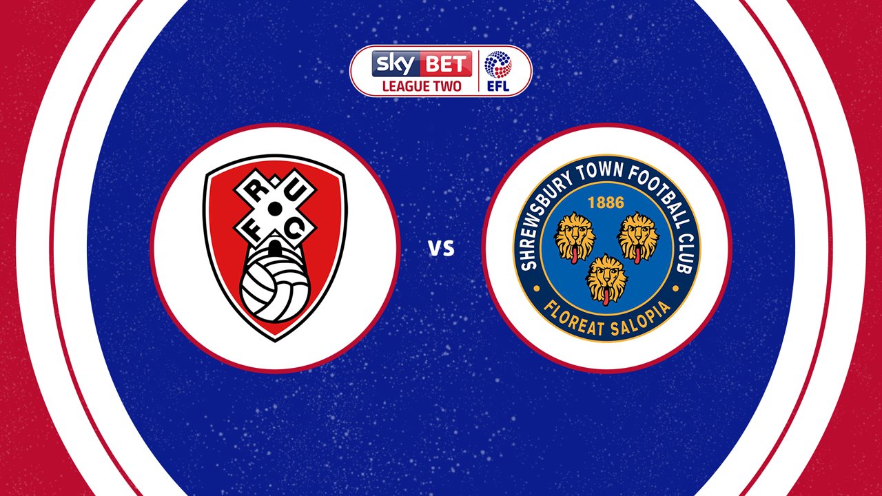 Rotherham United vs Shrewsbury Town poster