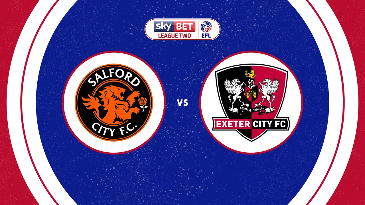 Salford City vs Exeter City poster