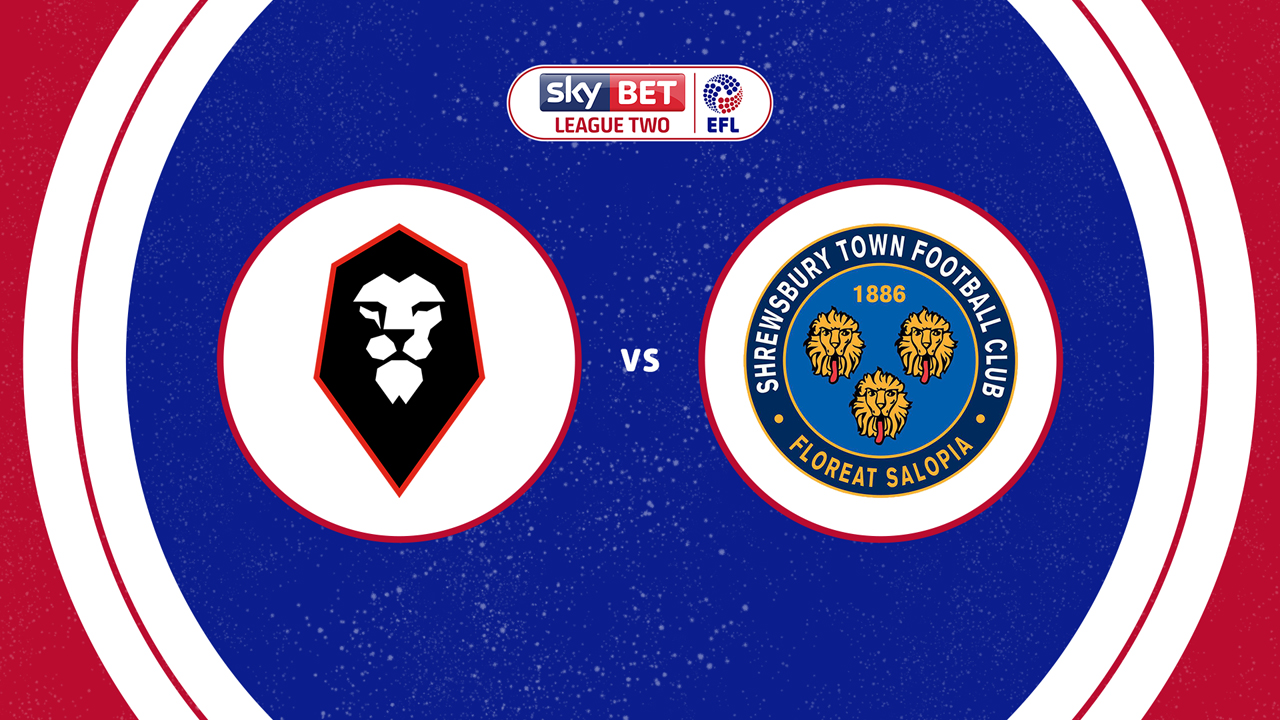 Salford City vs Shrewsbury Town poster