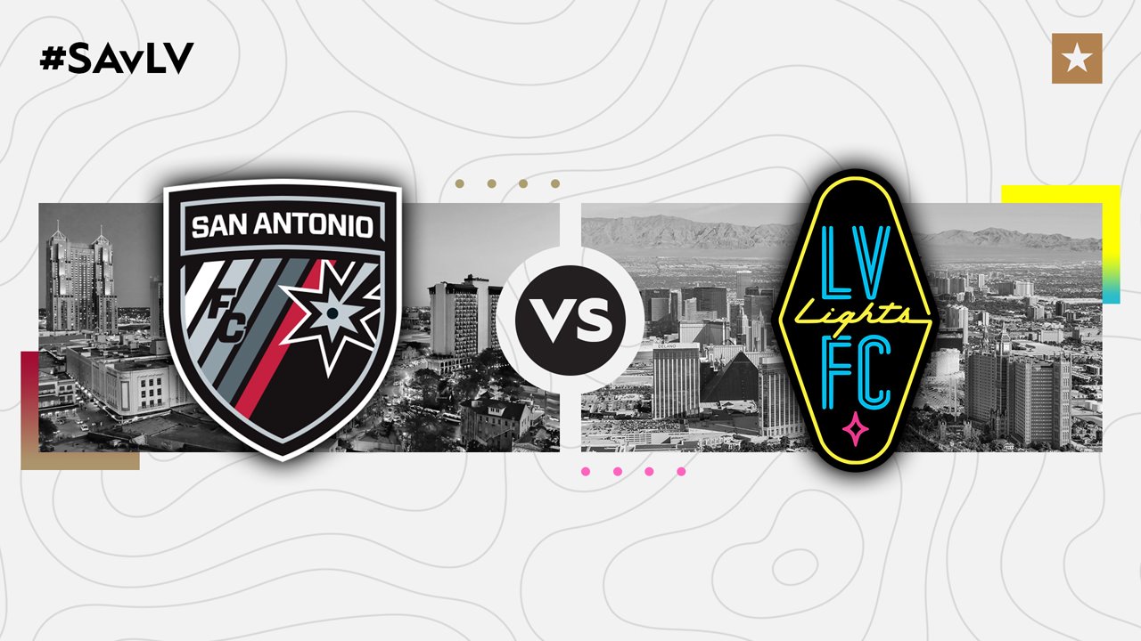 San Antonio vs Las Vegas Lights poster