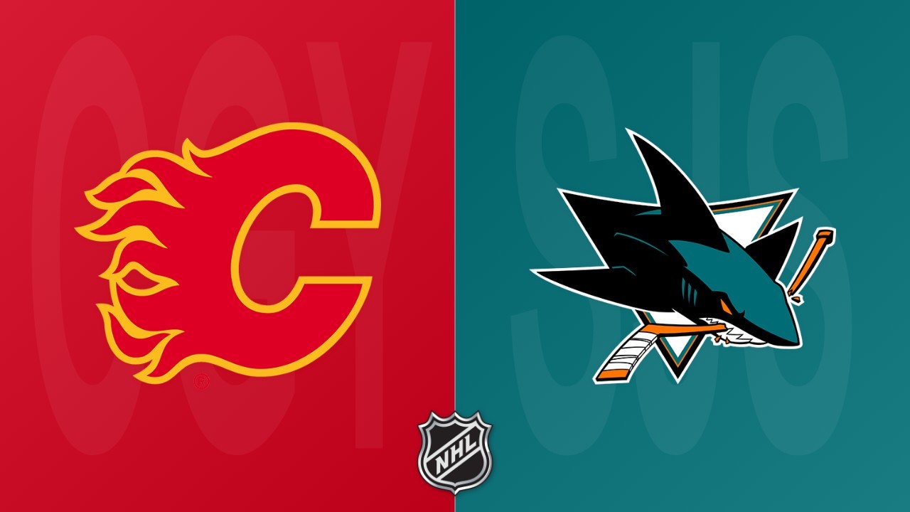 San Jose Sharks vs Calgary Flames poster