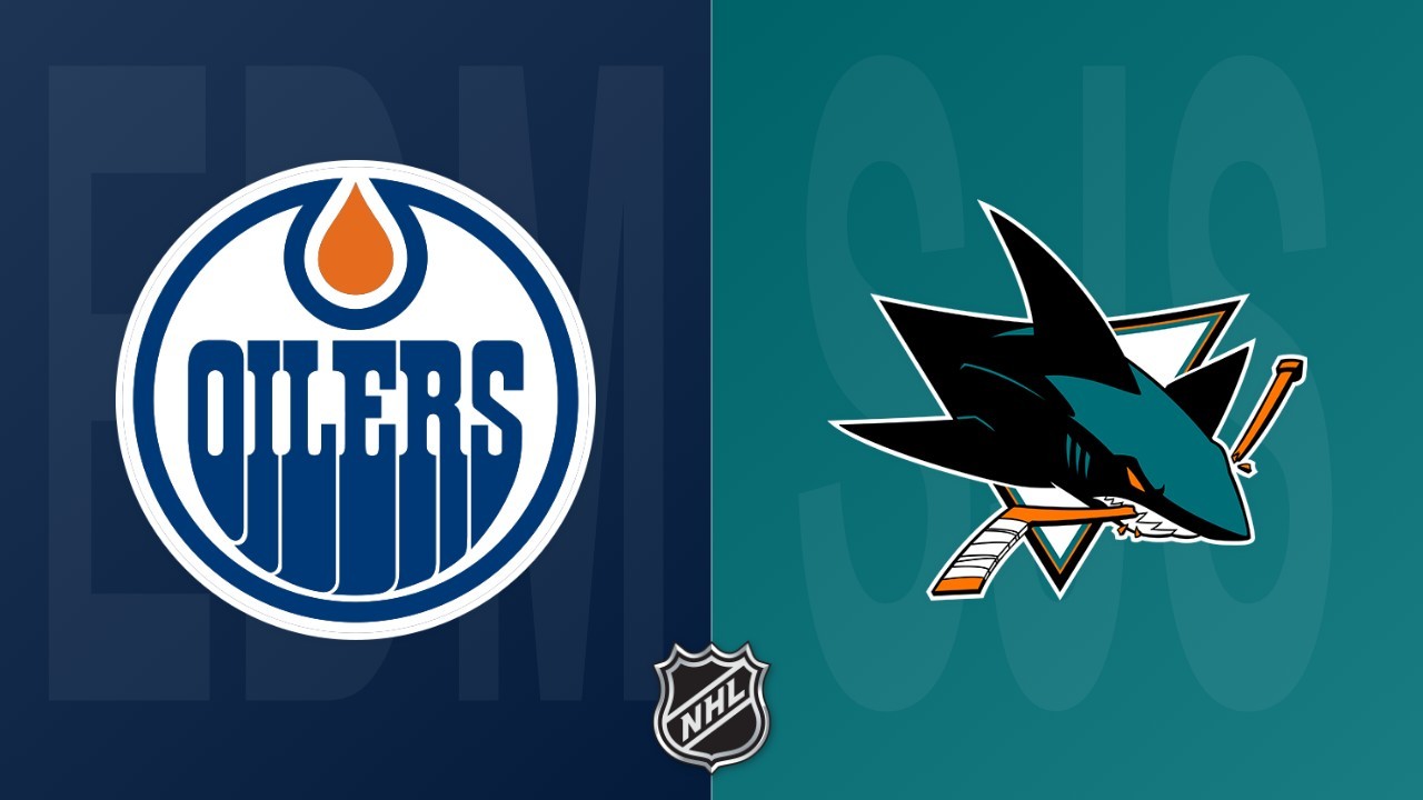 San Jose Sharks vs Edmonton Oilers poster