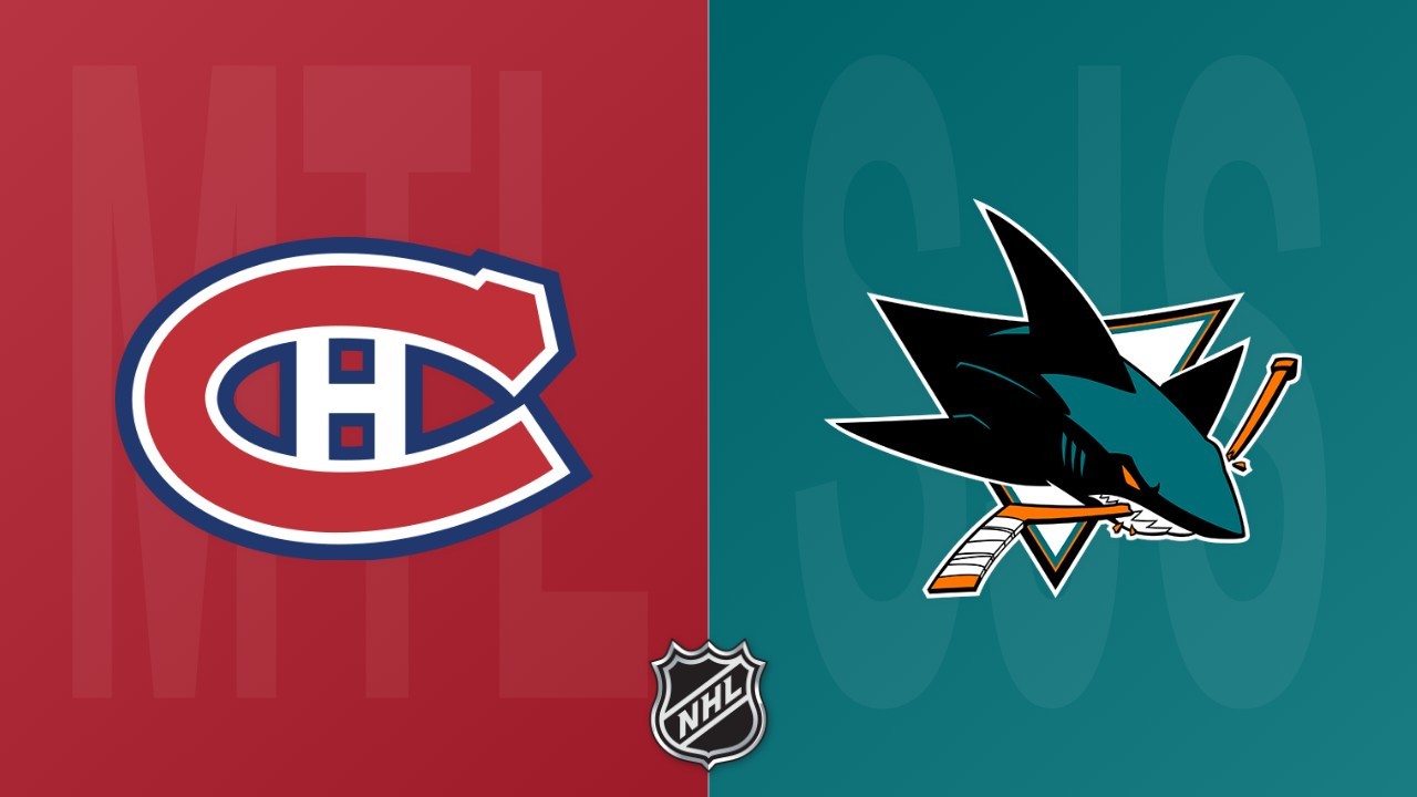 San Jose Sharks vs Montreal Canadiens poster