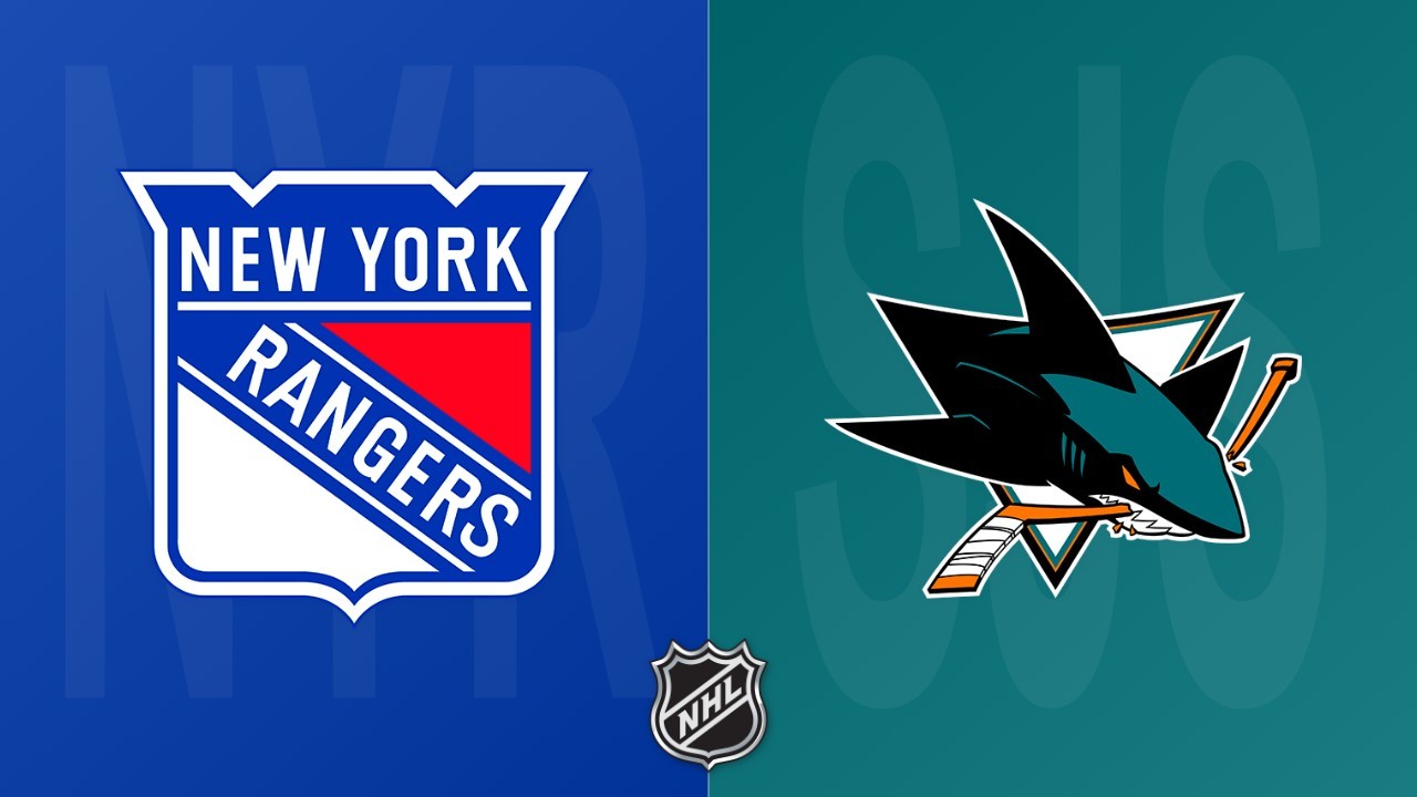 San Jose Sharks vs New York Rangers poster