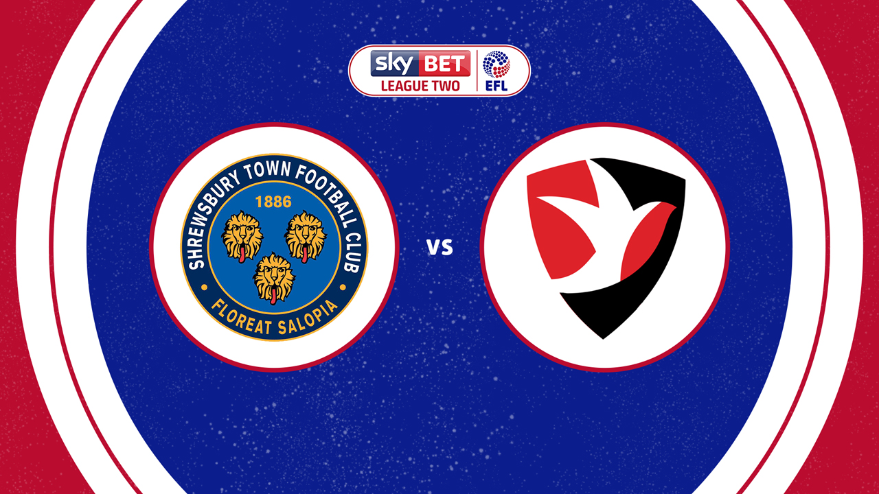 Shrewsbury Town vs Cheltenham Town poster