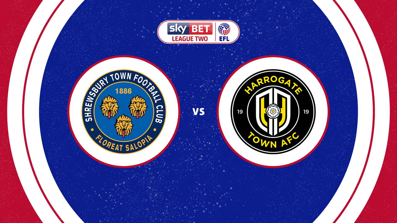 Shrewsbury Town vs Harrogate Town poster
