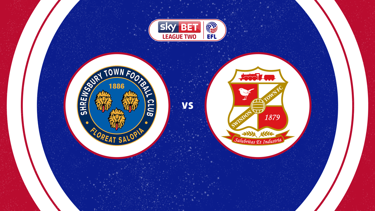 Shrewsbury Town vs Swindon Town poster