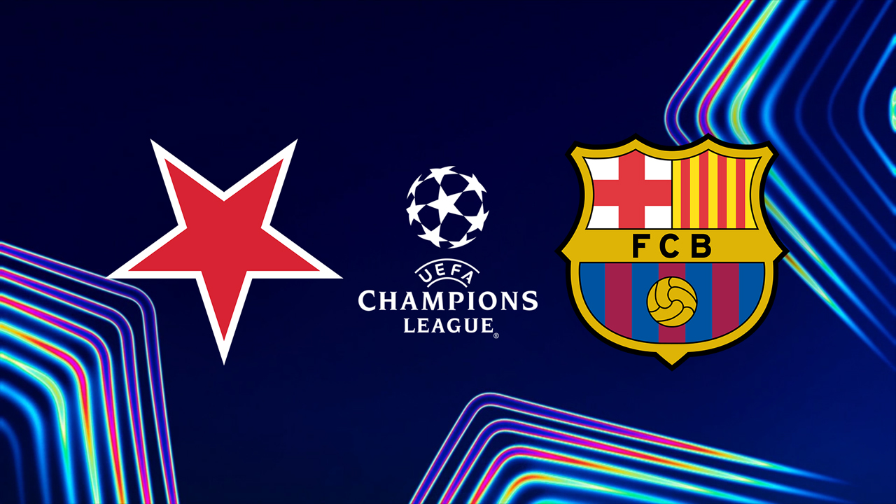 Slavia Prague vs Barcelona poster