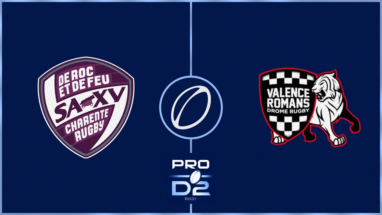 Soyaux Angoulême XV Charente vs Valence Romans Drôme Rugby poster