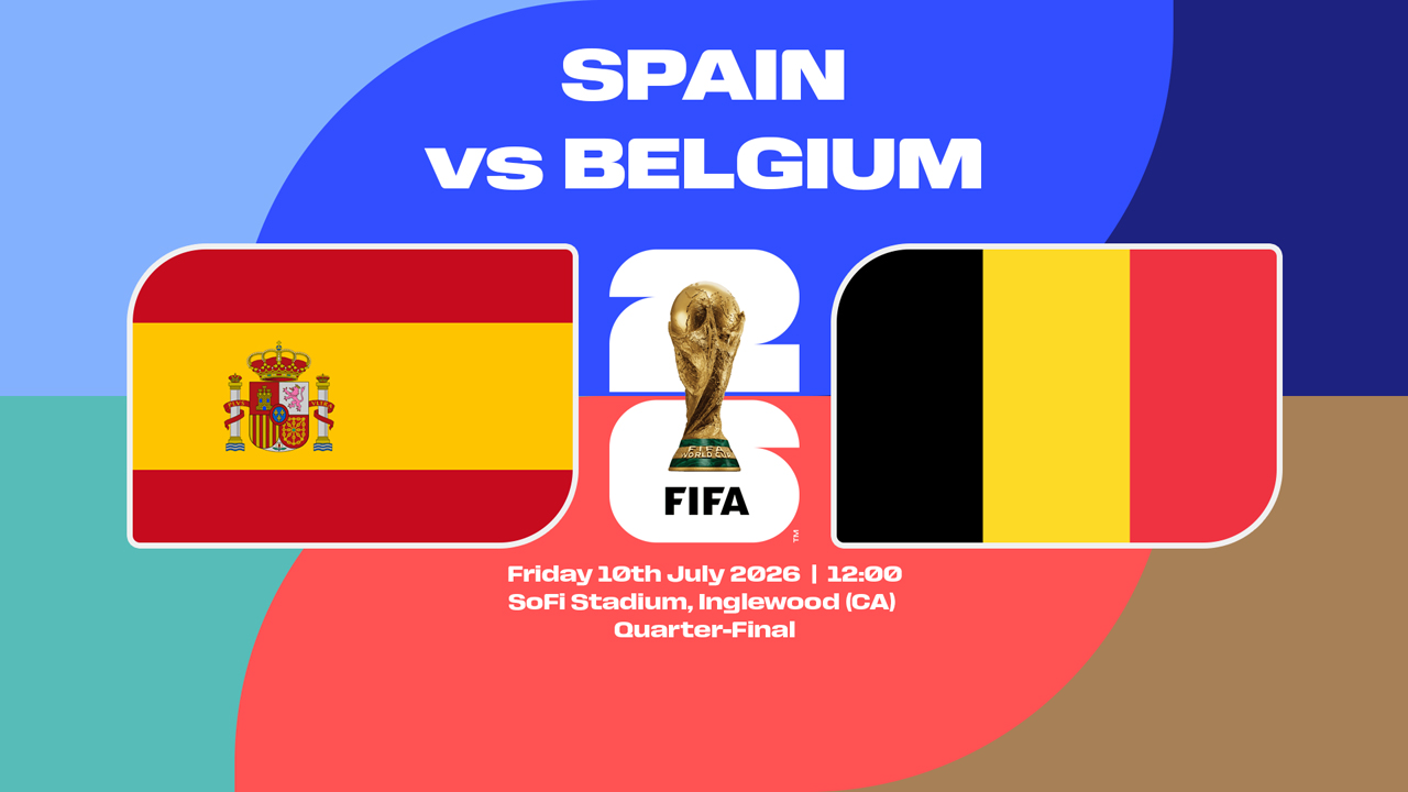 Spain vs Belgium poster