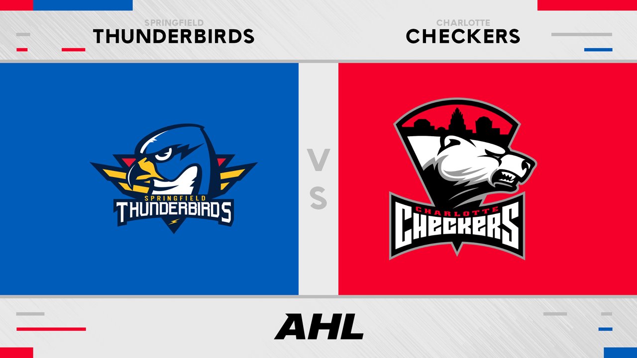 Springfield Thunderbirds vs Charlotte Checkers poster