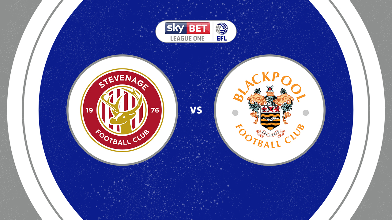 Stevenage vs Blackpool poster