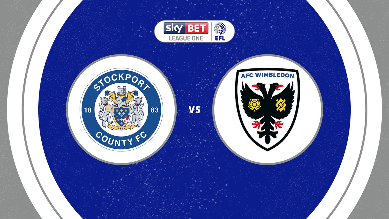 Stockport County vs AFC Wimbledon poster