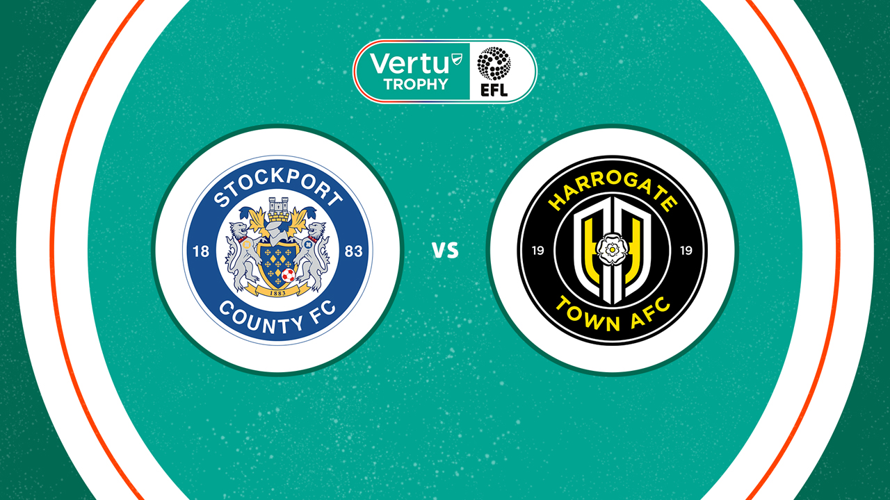 Stockport County vs Harrogate Town poster