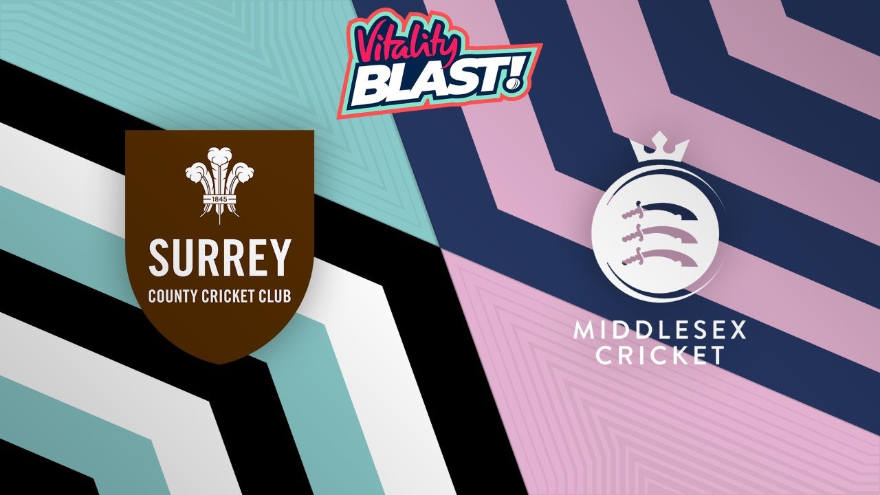 Surrey t20 vs Middlesex t20 poster