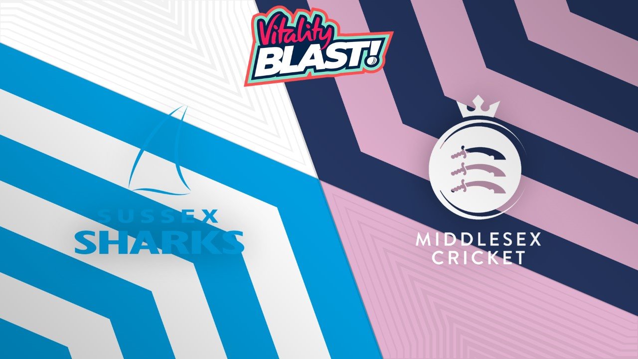 Sussex Sharks vs Middlesex t20 poster