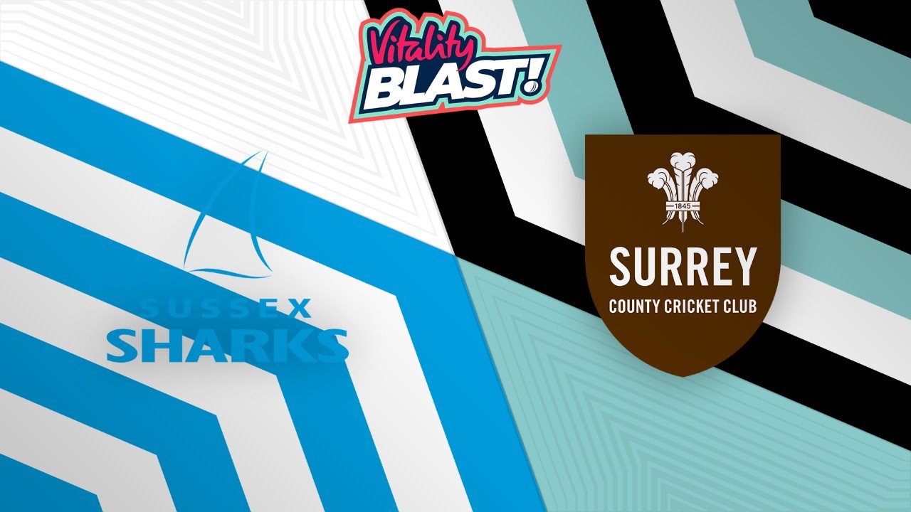 Sussex Sharks vs Surrey t20 poster