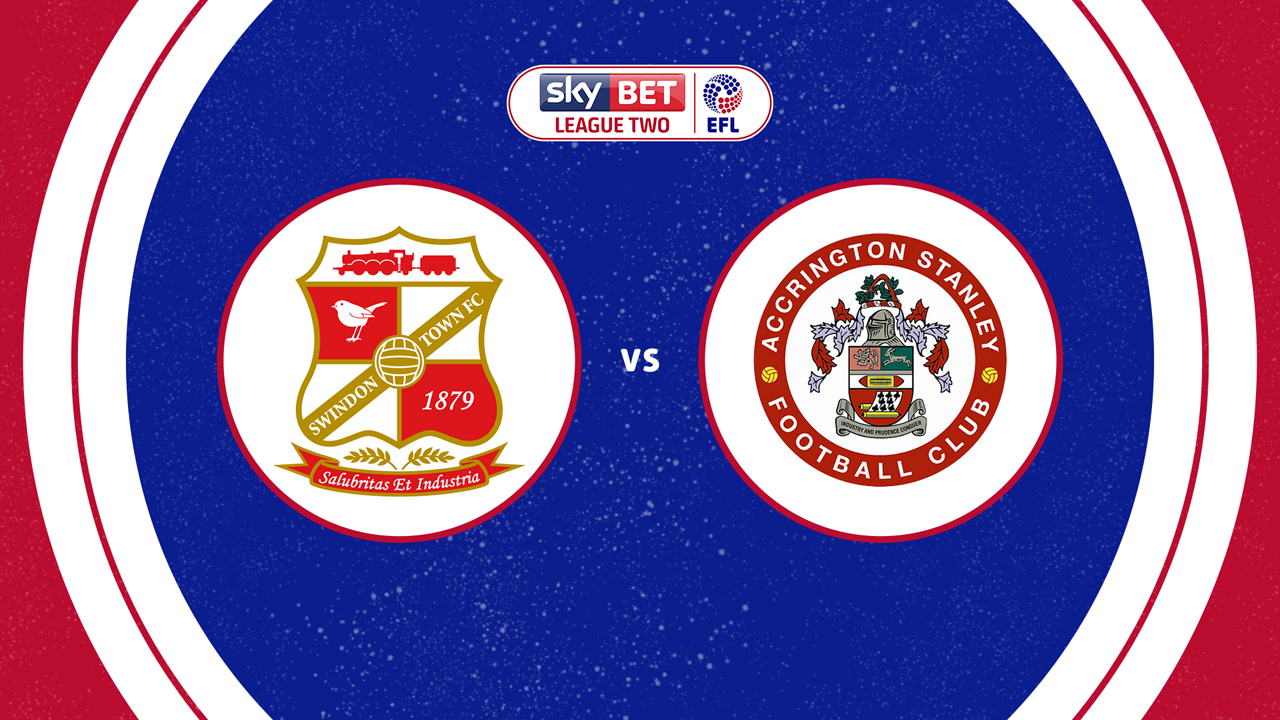 Swindon Town vs Accrington Stanley poster