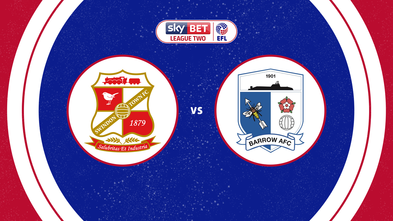 Swindon Town vs Barrow poster
