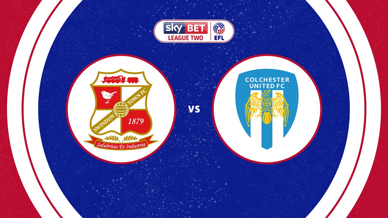 Swindon Town vs Colchester United poster