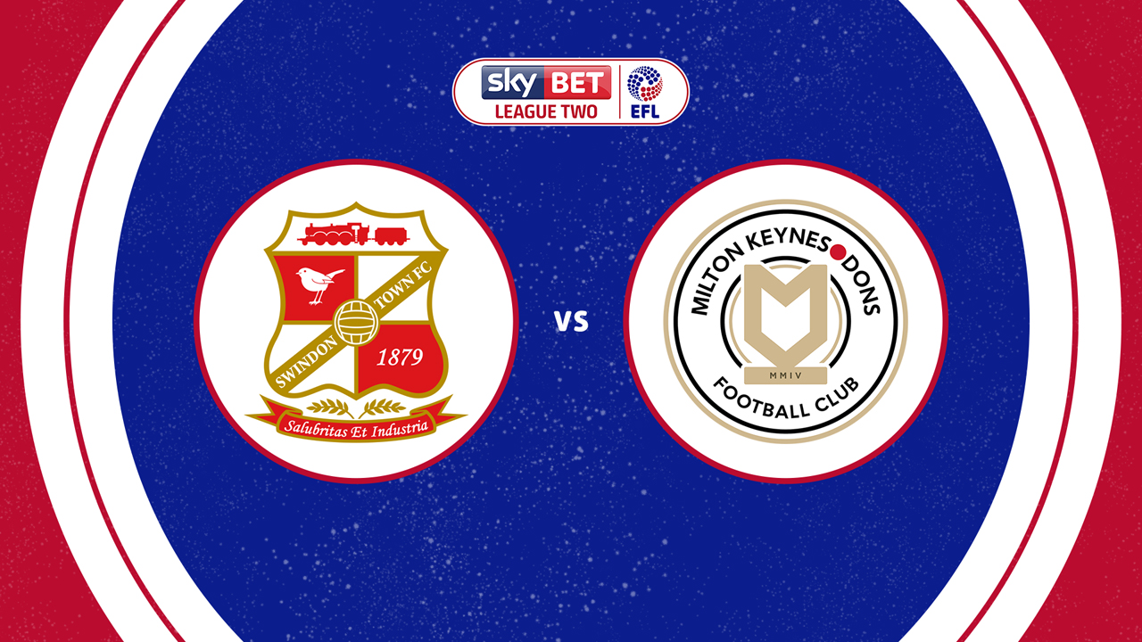 Swindon Town vs Milton Keynes Dons poster