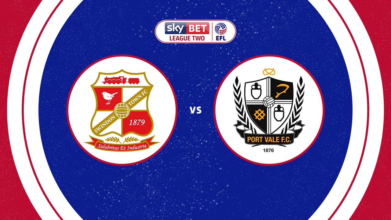 Swindon Town vs Port Vale poster