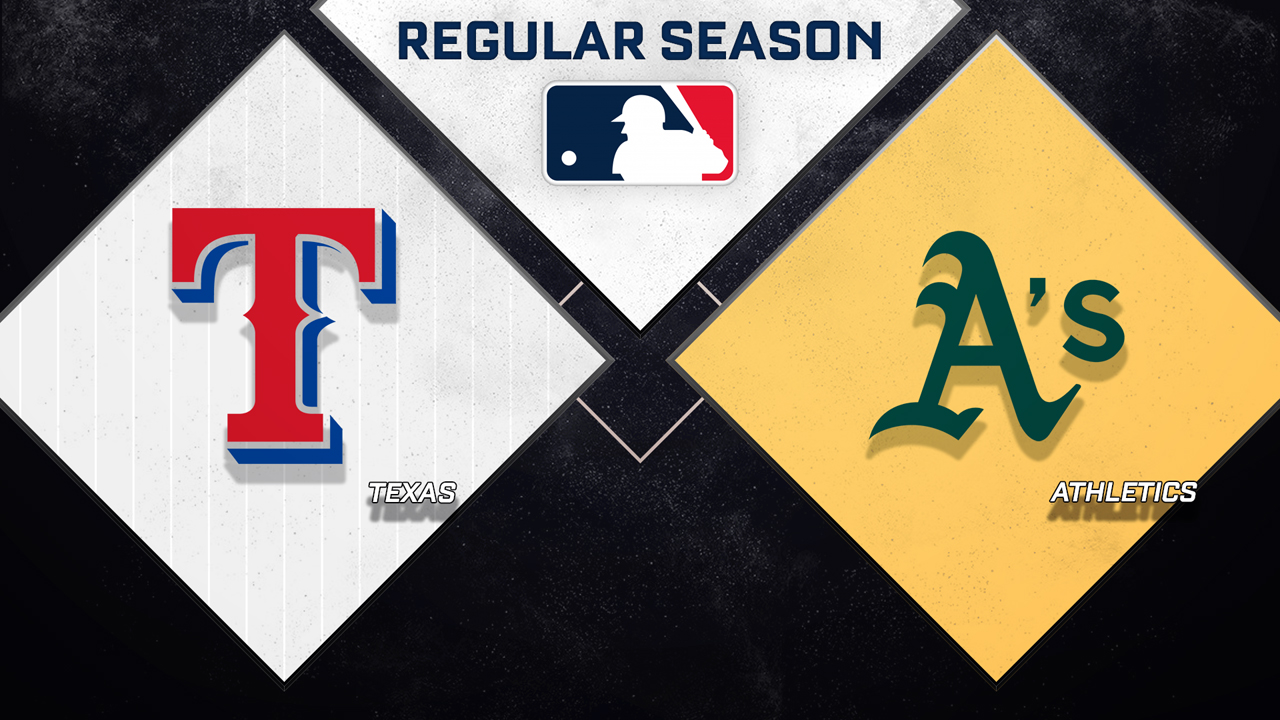 Texas Rangers vs Athletics poster