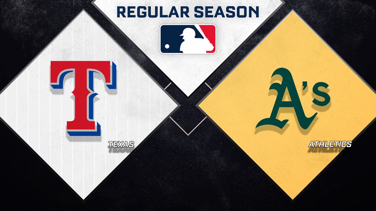Texas Rangers vs Athletics poster