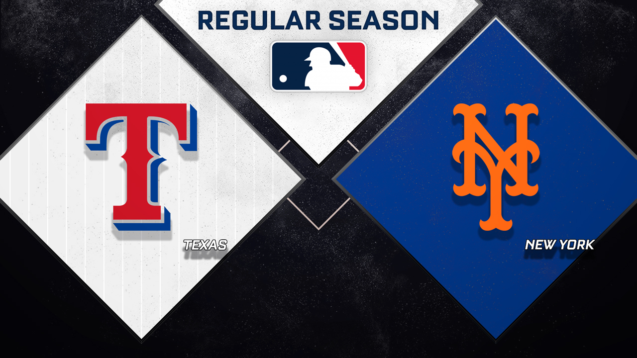 Texas Rangers vs New York Mets poster