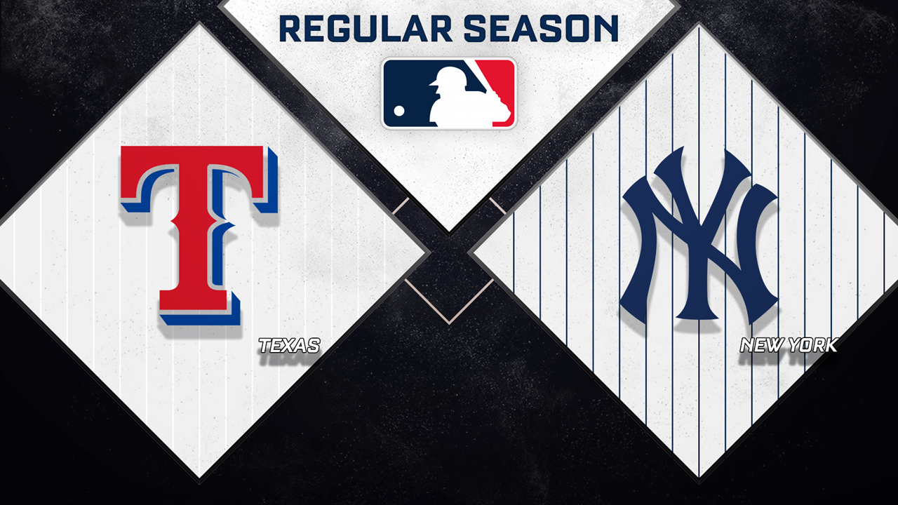 Texas Rangers vs New York Yankees poster