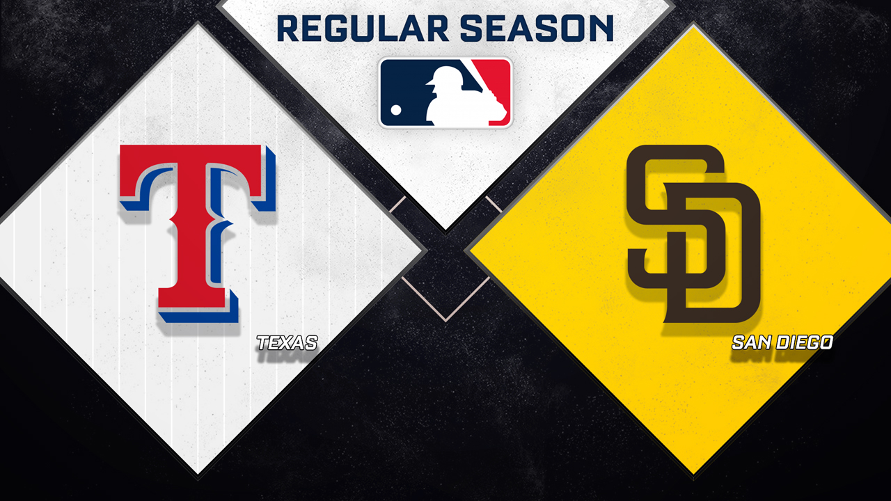 Texas Rangers vs San Diego Padres poster