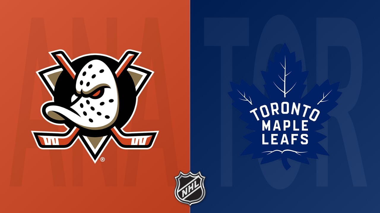 Toronto Maple Leafs vs Anaheim Ducks poster