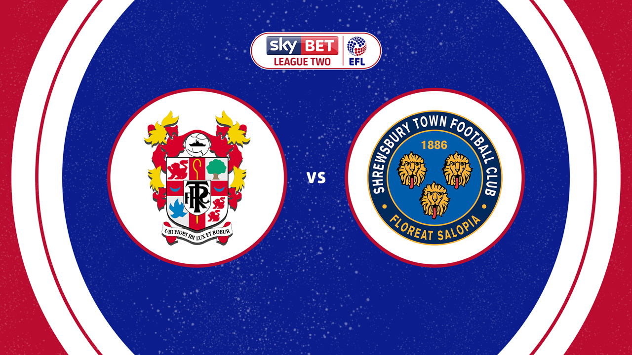 Tranmere Rovers vs Shrewsbury Town poster