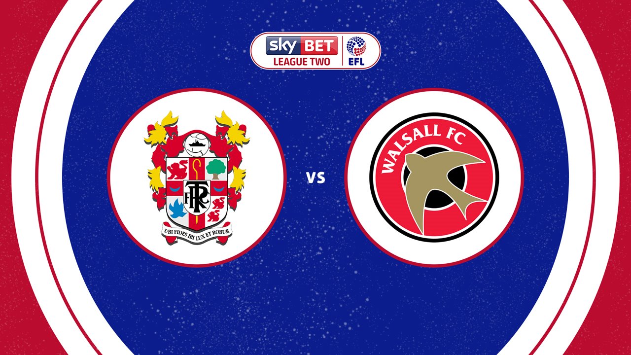 Tranmere Rovers vs Walsall poster