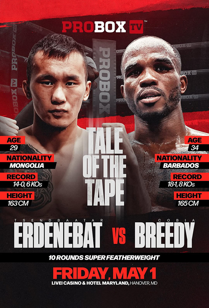 Tsendbaatar Erdenebat vs Cobia Breedy