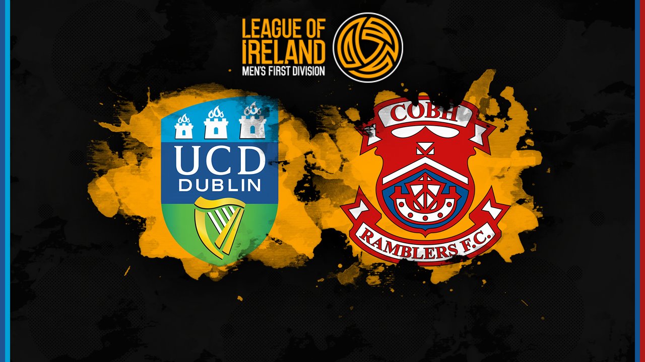 UCD vs Cobh Ramblers poster