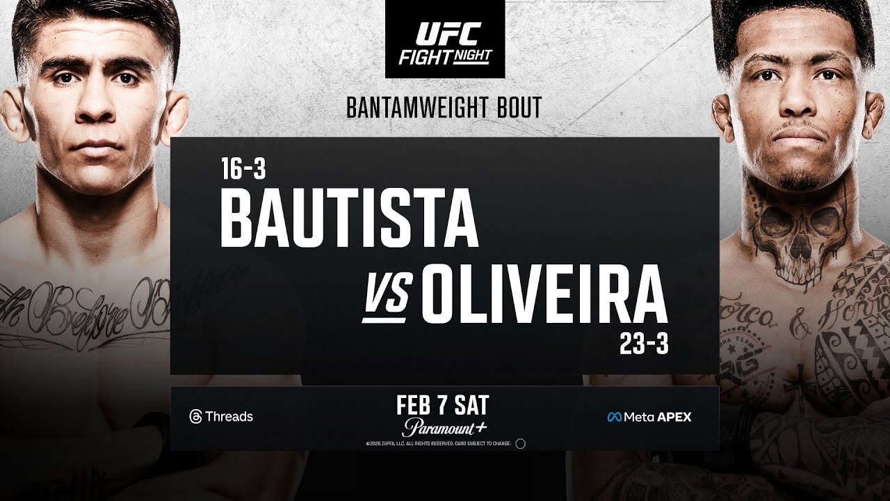 UFC Fight Night 266 Bautista vs Oliveira image