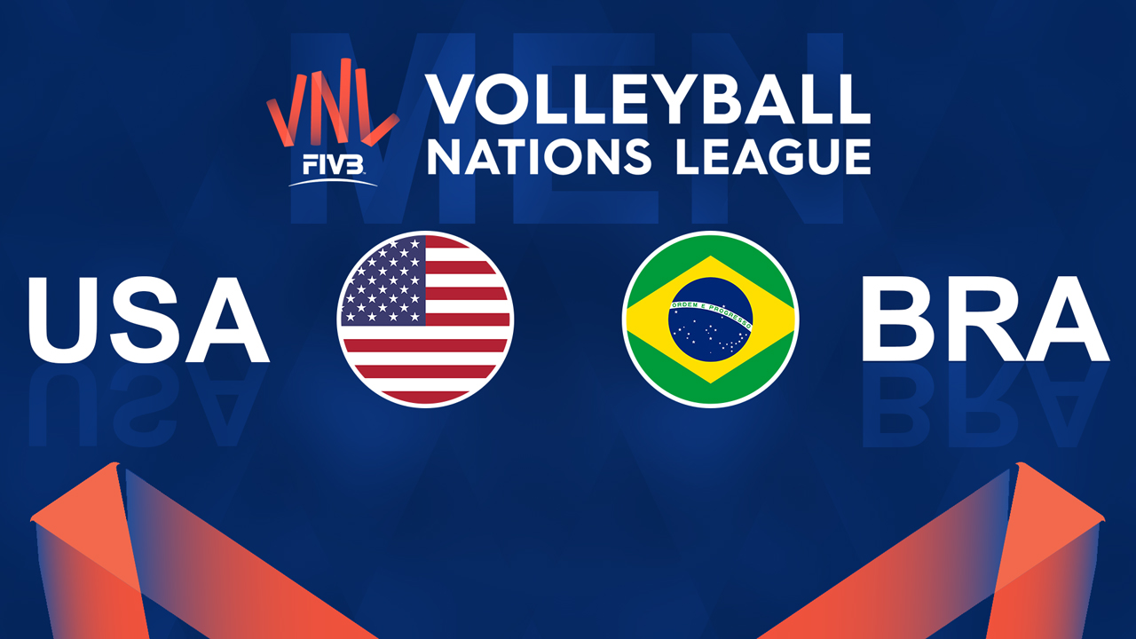 USA Volleyball vs Brazil Volleyball poster